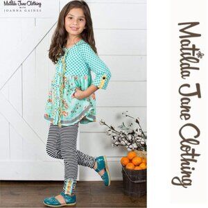 Matilda Jane X Joanna Gaines | Black & White Stripe Haystack Leggings | Size 10